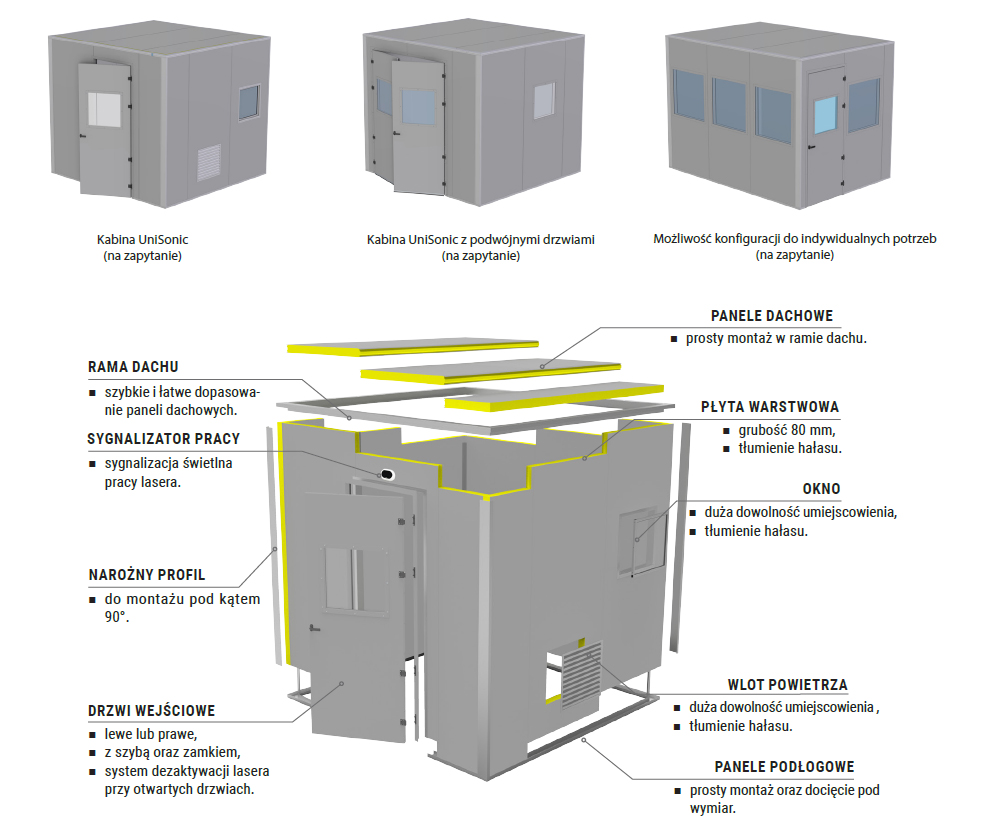 Cabină de sudură cu laser UniSonic — Siguranță, modularitate și versatilitate industrială - imagine 2