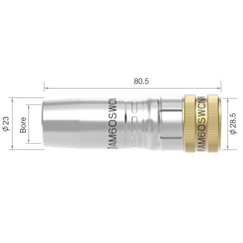 Duza de gaz conica Ø15 mm MOST pentru pistolet MIG/MAG M6OSW - imagine 2