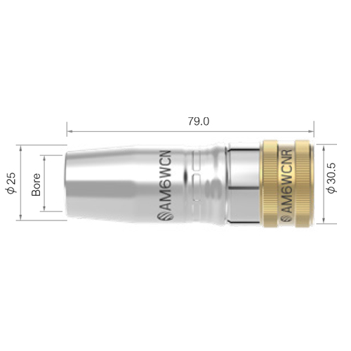 Duza de gaz conica Ø16 mm MOST pentru pistolet MIG/MAG M6W - imagine 2